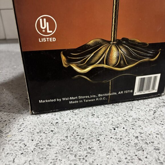 Vintage New In Box Brass Tulip Lamp Gooseneck Retro Floral 80s Rare To Find New! - Picture 3 of 6